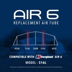 Air 6 Tent Replacement Air Tube - 516L -Eurohike go 190073 z