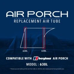 Air Porch Replacement Air Tube 630L -Eurohike go 215202 z